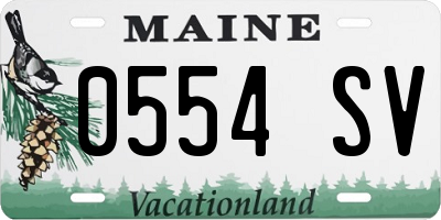 ME license plate 0554SV