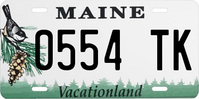 ME license plate 0554TK