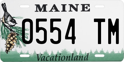 ME license plate 0554TM