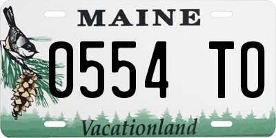 ME license plate 0554TO