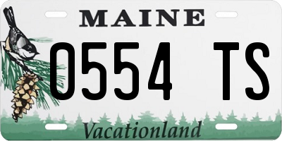 ME license plate 0554TS