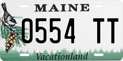 ME license plate 0554TT
