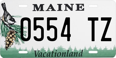 ME license plate 0554TZ