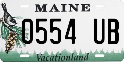 ME license plate 0554UB