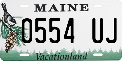 ME license plate 0554UJ