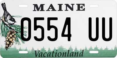 ME license plate 0554UU