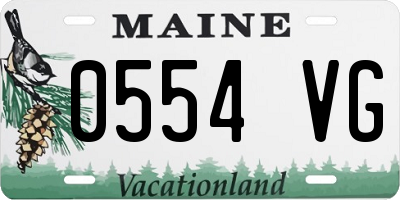 ME license plate 0554VG