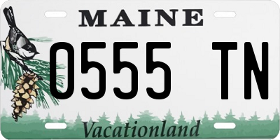 ME license plate 0555TN