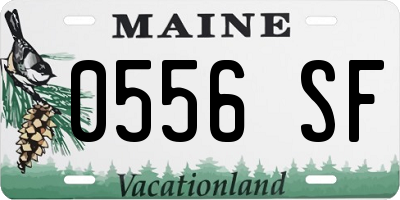 ME license plate 0556SF