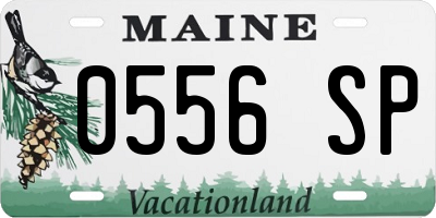 ME license plate 0556SP