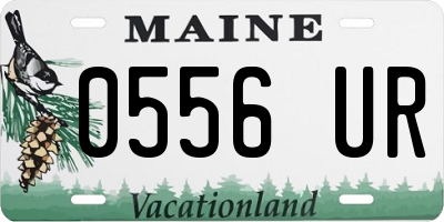 ME license plate 0556UR