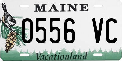 ME license plate 0556VC
