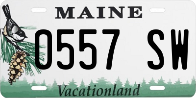 ME license plate 0557SW