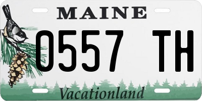 ME license plate 0557TH