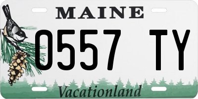 ME license plate 0557TY