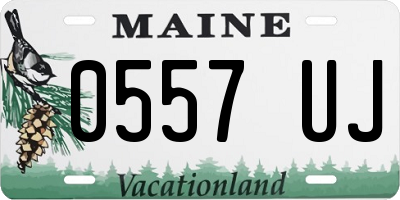 ME license plate 0557UJ