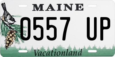 ME license plate 0557UP