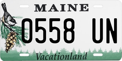 ME license plate 0558UN