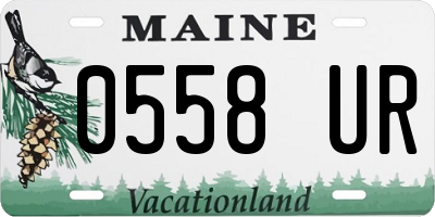 ME license plate 0558UR