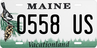 ME license plate 0558US