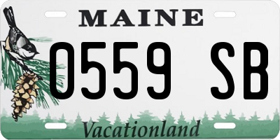 ME license plate 0559SB