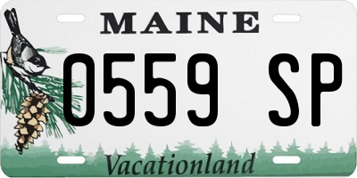 ME license plate 0559SP