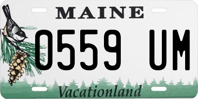 ME license plate 0559UM
