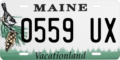 ME license plate 0559UX