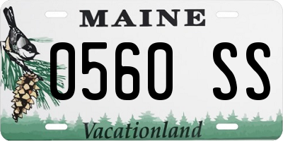 ME license plate 0560SS
