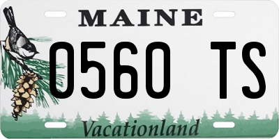 ME license plate 0560TS