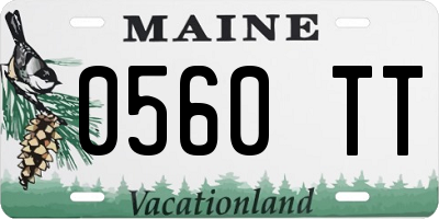 ME license plate 0560TT