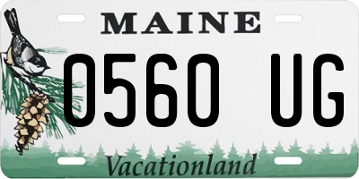 ME license plate 0560UG