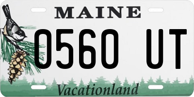 ME license plate 0560UT