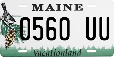 ME license plate 0560UU