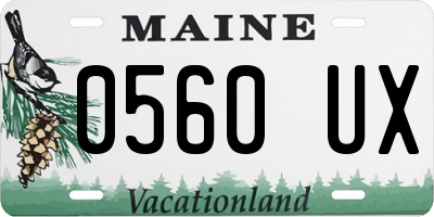 ME license plate 0560UX