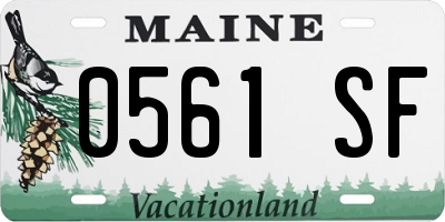 ME license plate 0561SF
