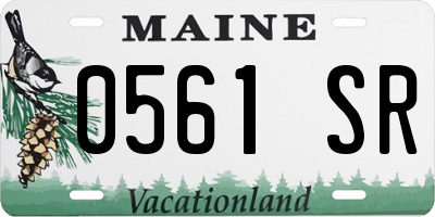 ME license plate 0561SR