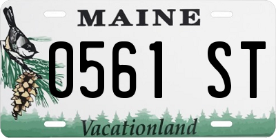 ME license plate 0561ST