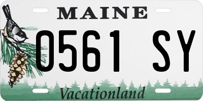 ME license plate 0561SY