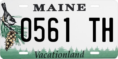 ME license plate 0561TH