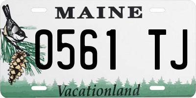 ME license plate 0561TJ