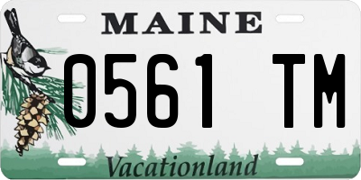 ME license plate 0561TM