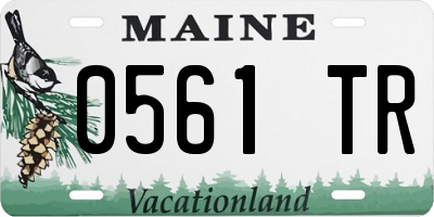 ME license plate 0561TR