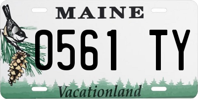 ME license plate 0561TY