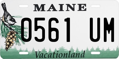 ME license plate 0561UM