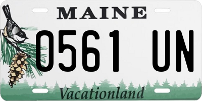 ME license plate 0561UN