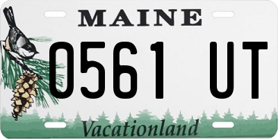 ME license plate 0561UT