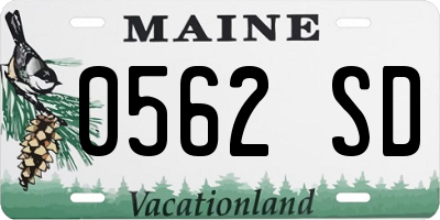 ME license plate 0562SD