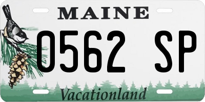 ME license plate 0562SP