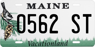 ME license plate 0562ST